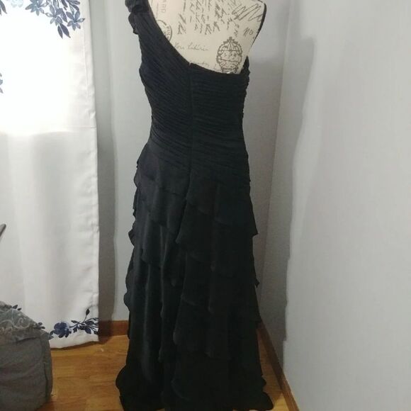 NWT Jade black one shoulder chiffon special occasion 10 - Picture 5 of 13